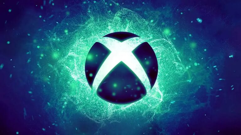 Xbox Logo vor blauem Hintergrund