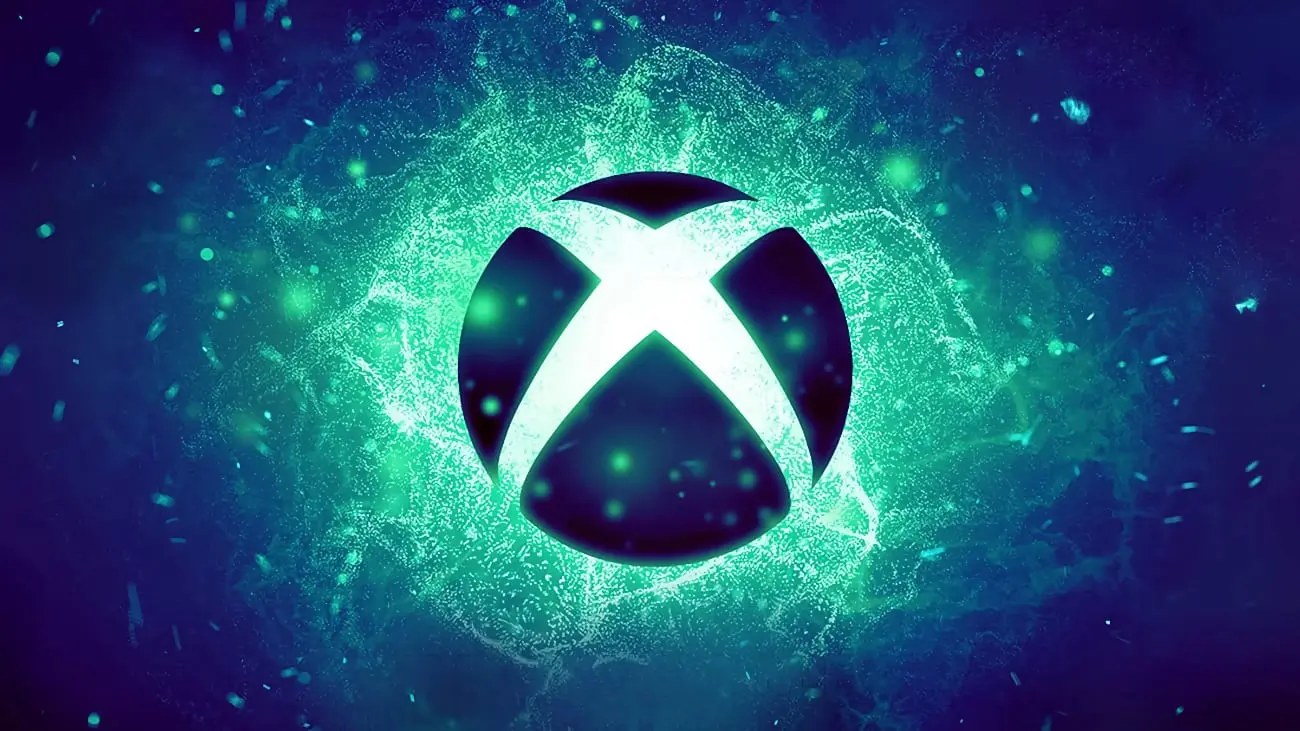 Xbox Logo vor blauem Hintergrund