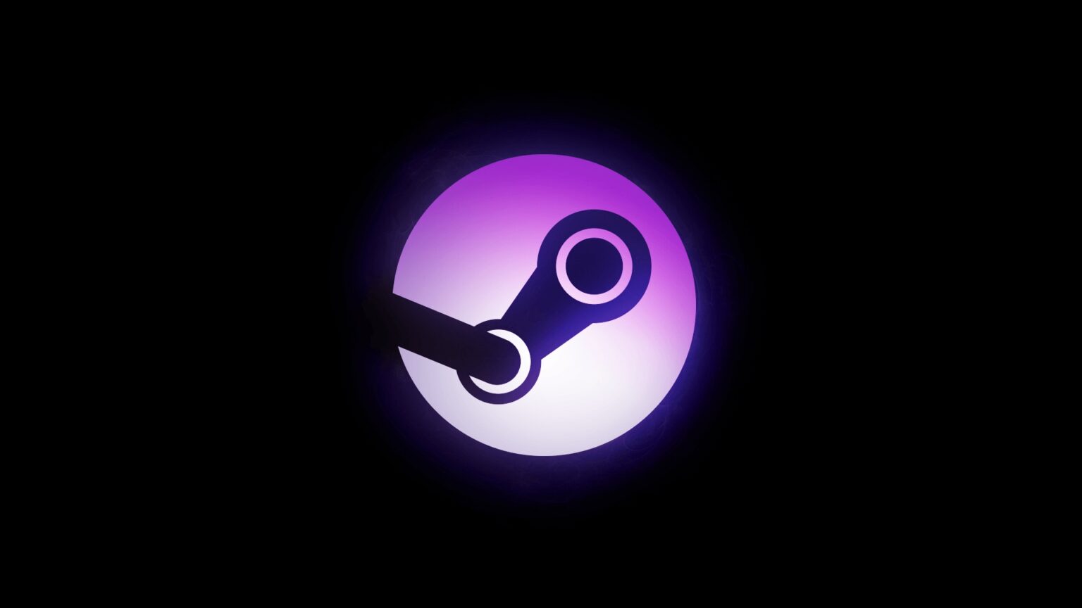 Steam-Logo auf dunklem Hintergrund