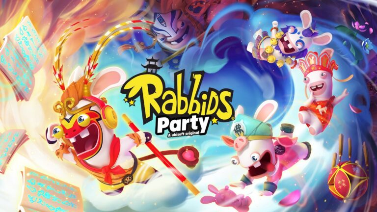 Rabbids: Party of Legends mit mehreren Rabbids in traditionellen Kostümen - Bild: Ubisoft