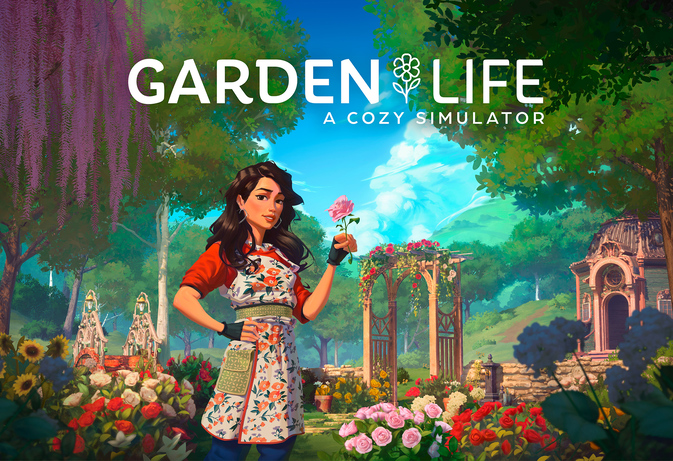Garden Life mit einer Gärtnerin in einem farbenfrohen Garten