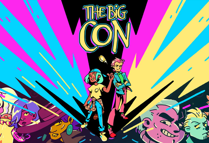 The Big Con mit der Protagonistin Ali in einer bunten 90er-Jahre-Spielwelt