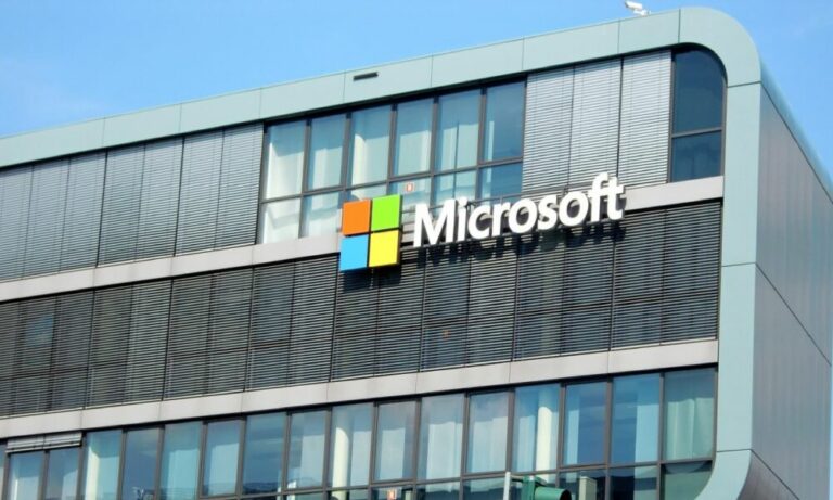 Microsoft-Gebäude als Motiv zur Quartalsbilanz FY22 Q3