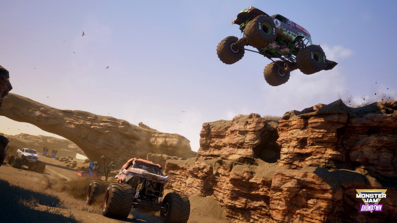 Monster Jam Showdown mit Monster-Trucks im Stadion