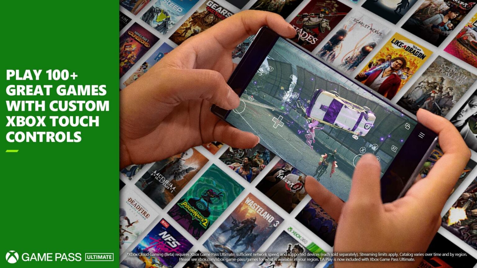 Xbox Cloud Gaming mit Touch-Steuerung auf mobilen Geräten