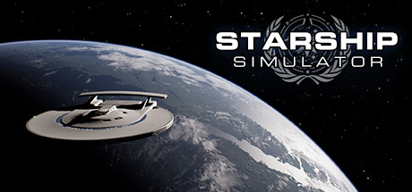 Starship Simulator zeigt ein großes Forschungsschiff vor der Erde