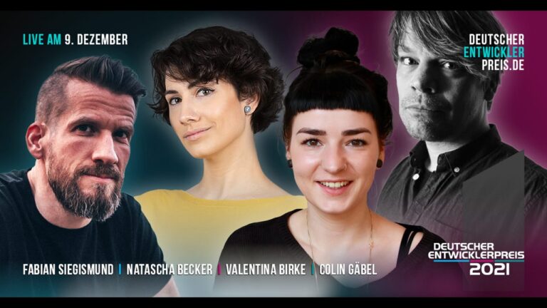 Deutscher Entwicklerpreis 2021: Awardshow live aus dem Cologne Game Lab