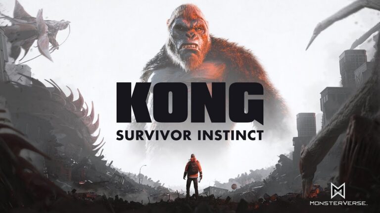 Kong Survivor Instinct Key-Art mit King Kong und Hauptfigur