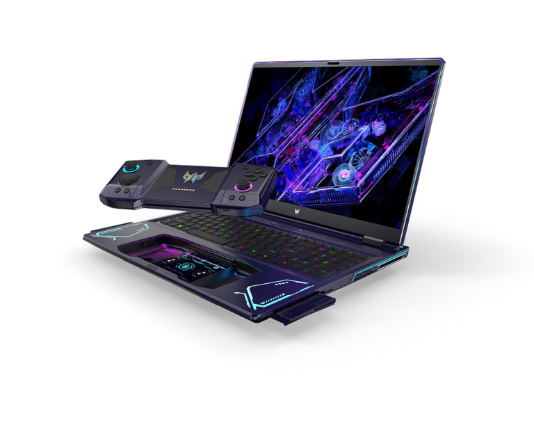 IFA 2024: Acer Project DualPlay - Konzept-Notebook mit Touchpad, das zu zwei abnehmbaren Controllern wird