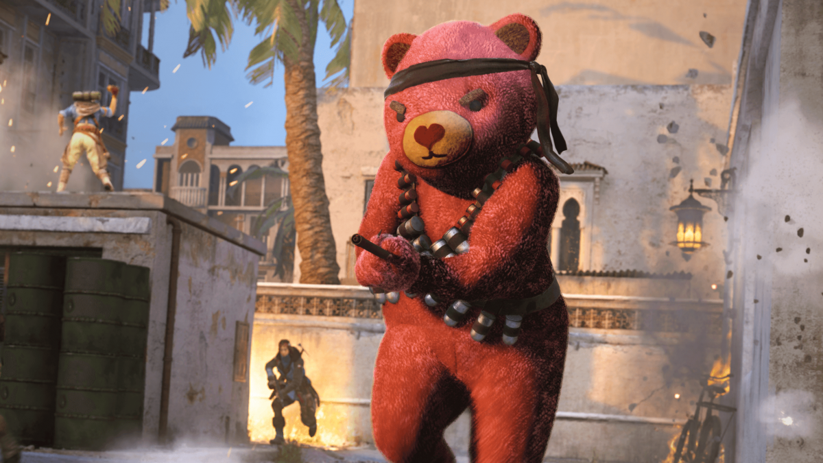 Call of Duty Vanguard mit einem bewaffneten Teddybären im Einsatz