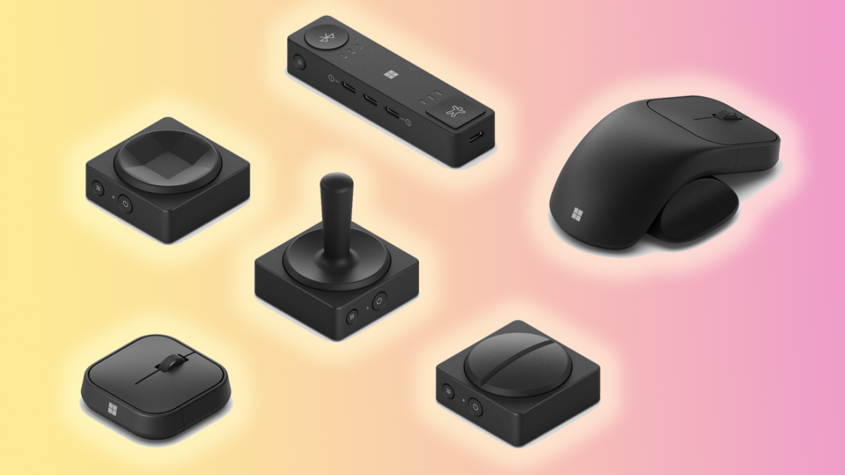Microsoft Adaptive Accessories mit Button und Maus - Bild: Microsoft
