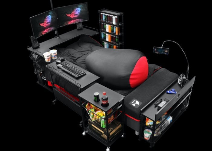 Bauhutte stellt Gaming-Bett mit integriertem Schreibtisch vor