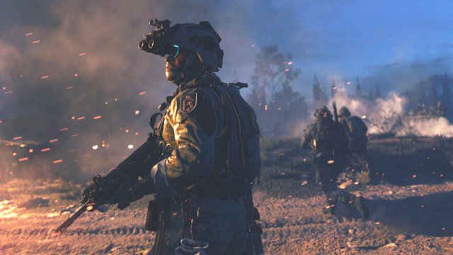 Call of Duty-Soldat in einer Multiplayer-Szene