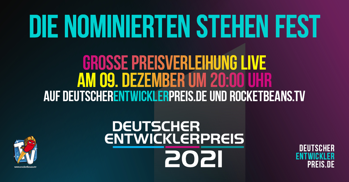 Deutscher Entwicklerpreis 2021: Das sind die Nominierten
