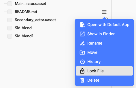 Diversion Hard Lock für eine Datei im Repository