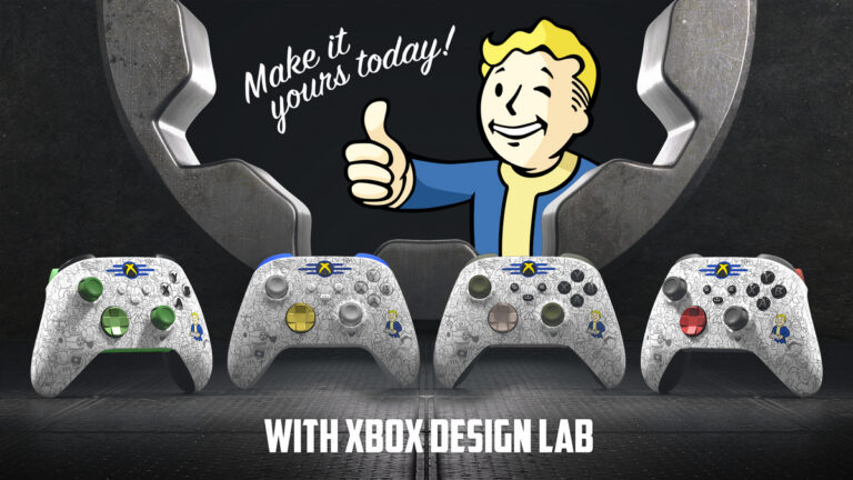 Fallout-Controller im Xbox Design Lab mit Vault-Tec- und Fraktionsmotiven