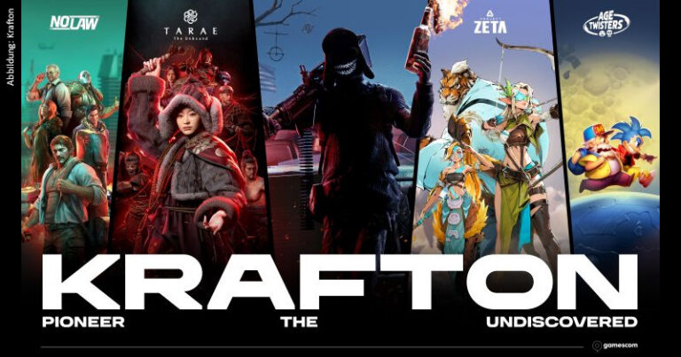 Krafton-Aufgebot für die gamescom 2026 mit fünf Spielen