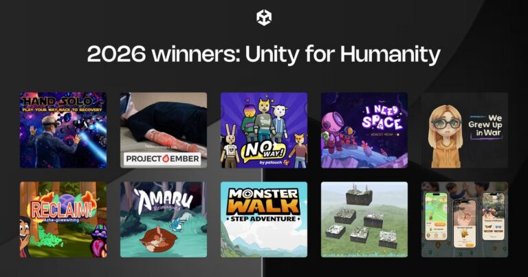 Unity kürt die Gewinner des Unity for Humanity Grant 2026 - Bild: Unity