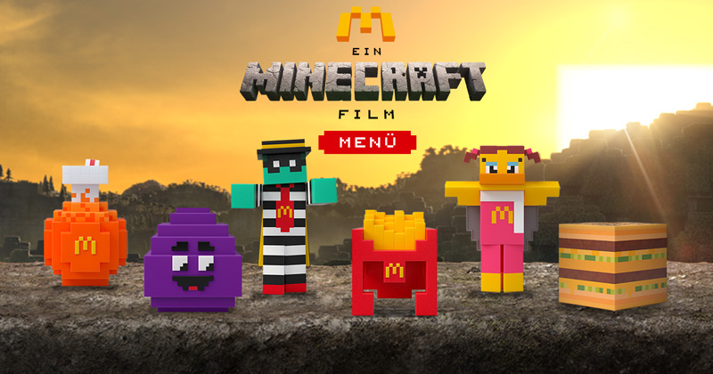 McDonald's kooperiert zum Filmstart von "Ein Minecraft Film" mit speziellen Menüs in Deutschland - Bild: GamesWirtschaft.de