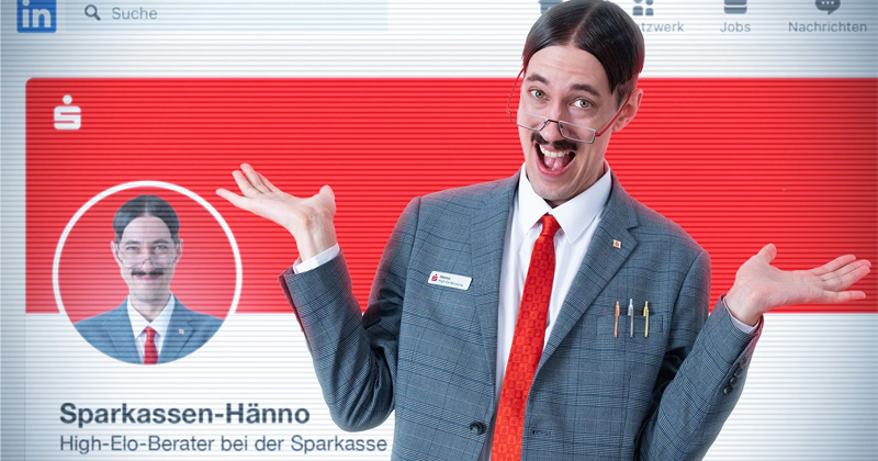 Sparkassen-Hänno startet auf LinkedIn: Gaming-Influencer wirbt für Karriere bei Sparkasse - Bild: GamesWirtschaft.de