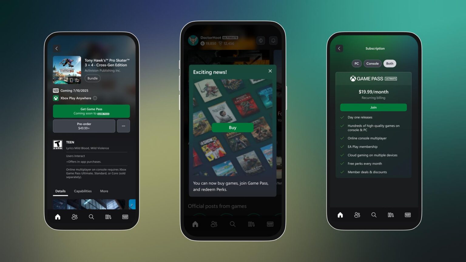 Xbox April Update mit mobiler Xbox-App und Cloud-Gaming auf Konsolen