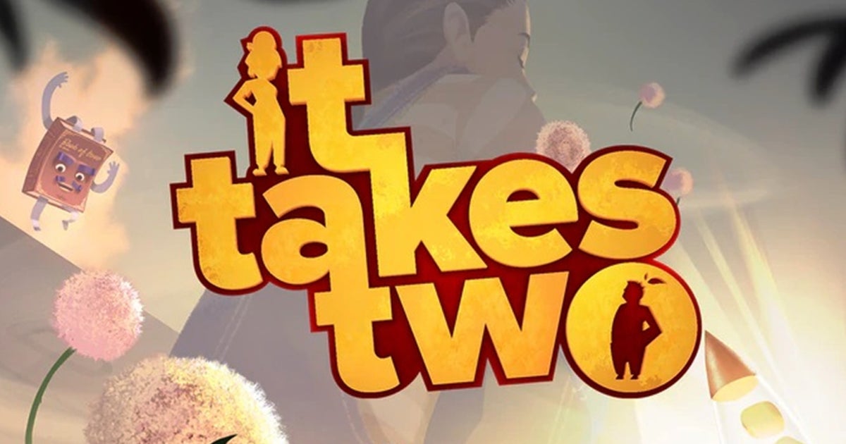 It Takes Two mit dem Spieltitel und den Figuren May und Cody
