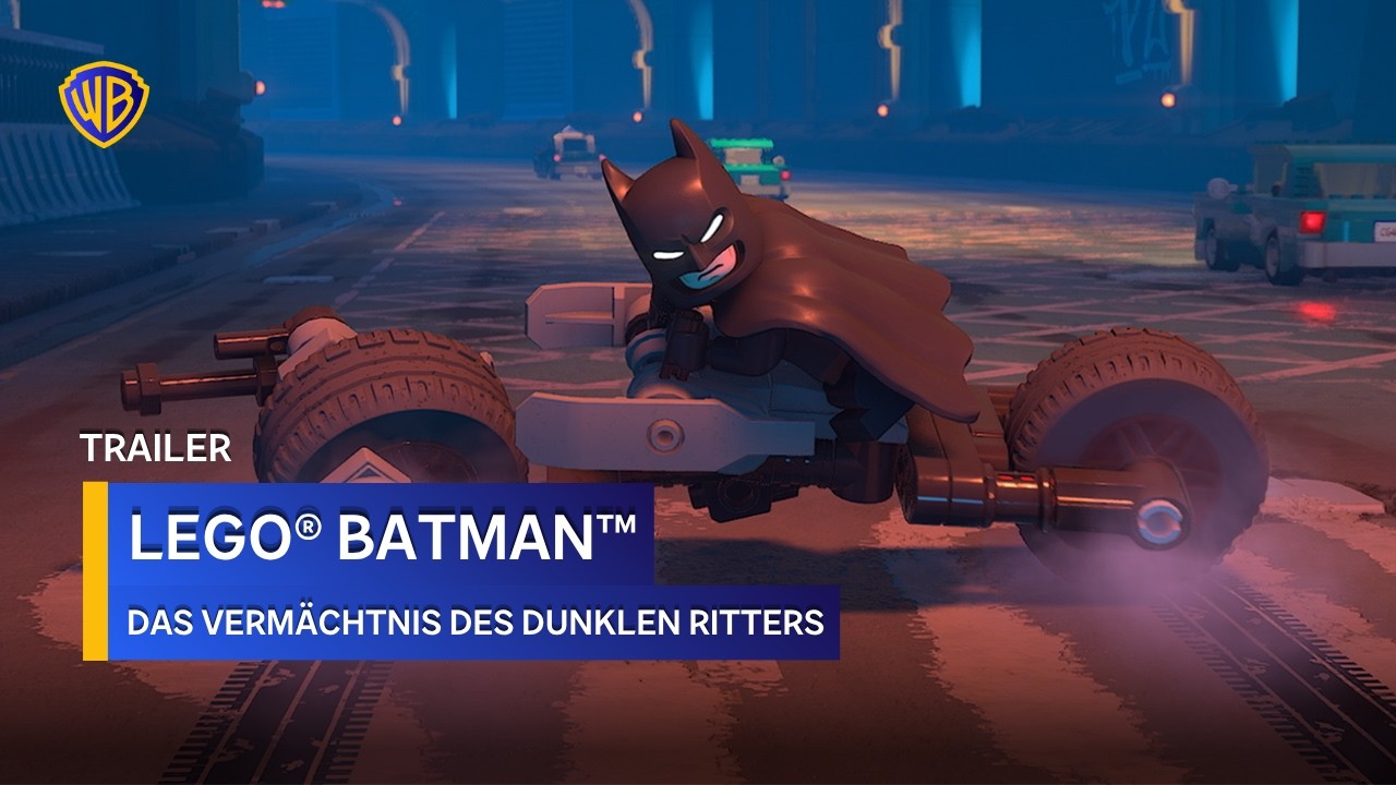 LEGO Batman: Das Vermächtnis des Dunklen Ritters - Key Art mit Batman vor Gotham City