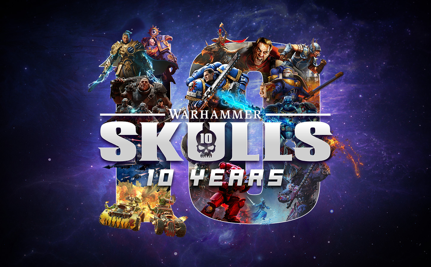 Key-Art zum Warhammer Skulls 2026 Showcase zum zehnjährigen Jubiläum.
