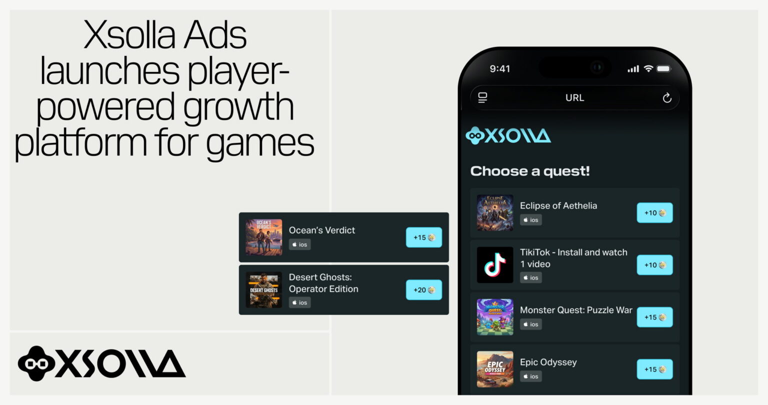 Präsentationsgrafik zur Vorstellung der Xsolla Ads Plattform
