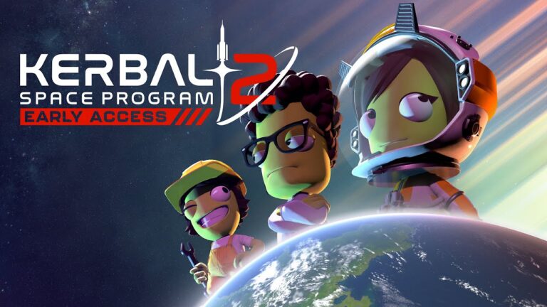 Kerbal Space Program 2 im Early Access mit drei Kerbonauten vor der Erde - Bild: Kerbal Space Program