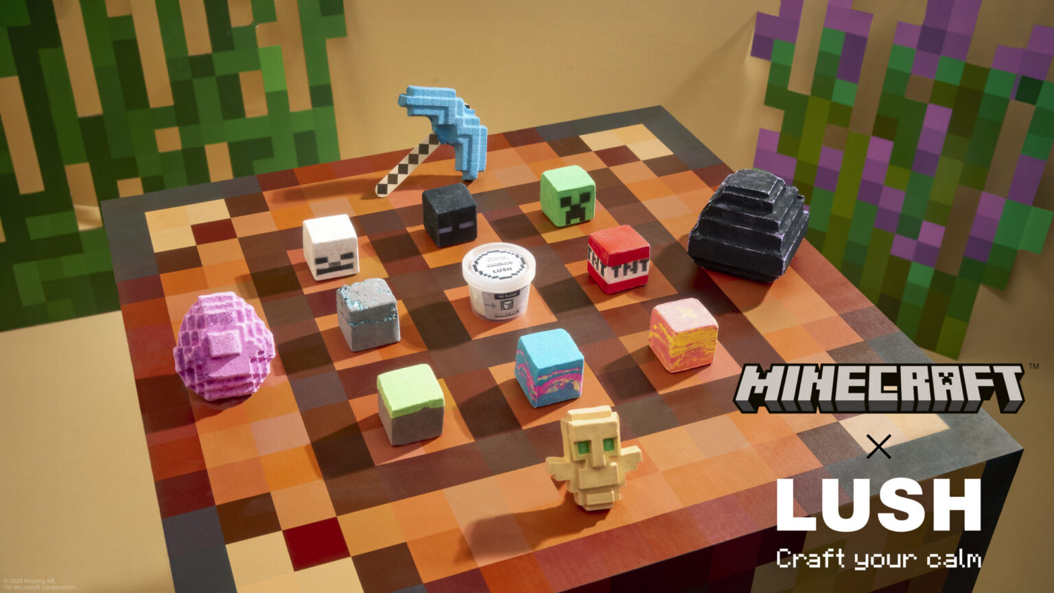 Minecraft x Lush: Badebomben, Duschprodukte und kostenloses Add-on - Bild: Minecraft / Lush