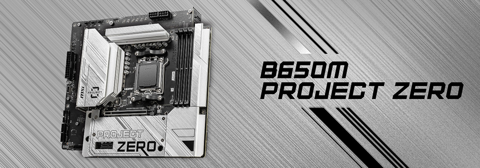 MSI B650M Project Zero Mainboard mit rückseitigen Anschlüssen