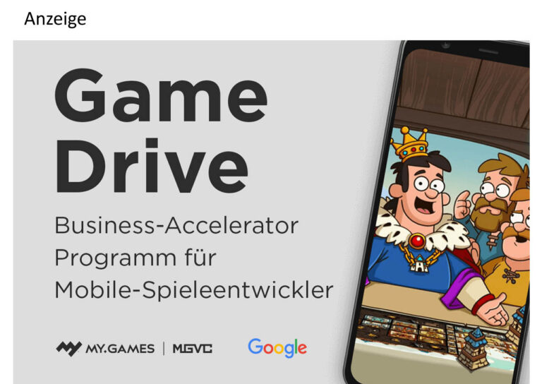 Google und My.Games starten Förderprogramm „Game Drive“ für europäische Mobile-Games-Studios