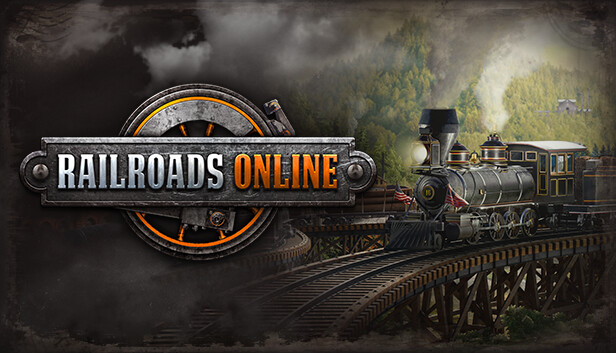 Railroads Online mit Dampflokomotive und Eisenbahnstrecke