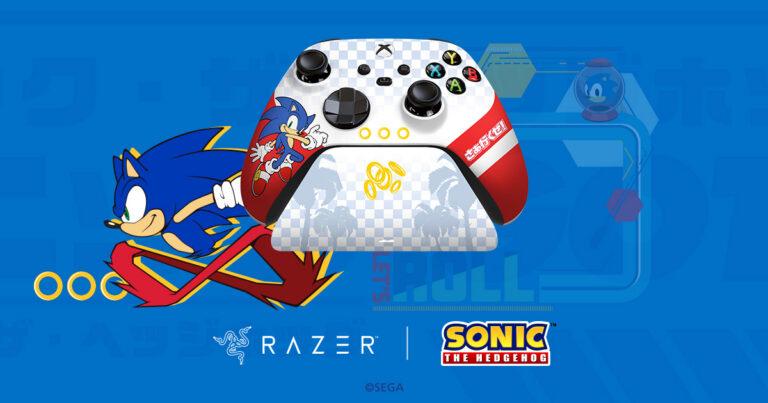 Razer Sonic the Hedgehog Controller mit Ladestation für Xbox - Bild: Razer und Sega