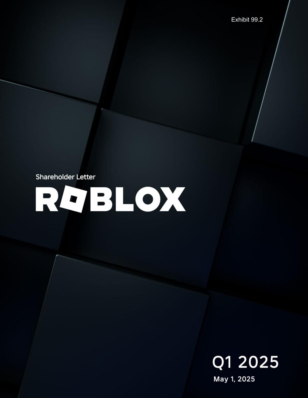 Roblox Q1 2025: Bookings steigen um 31 Prozent auf 1,21 Milliarden US-Dollar, 97,8 Millionen taegliche Nutzer