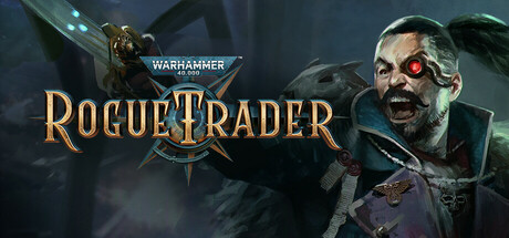 Warhammer 40,000 Rogue Trader mit einem Charakter im Vordergrund