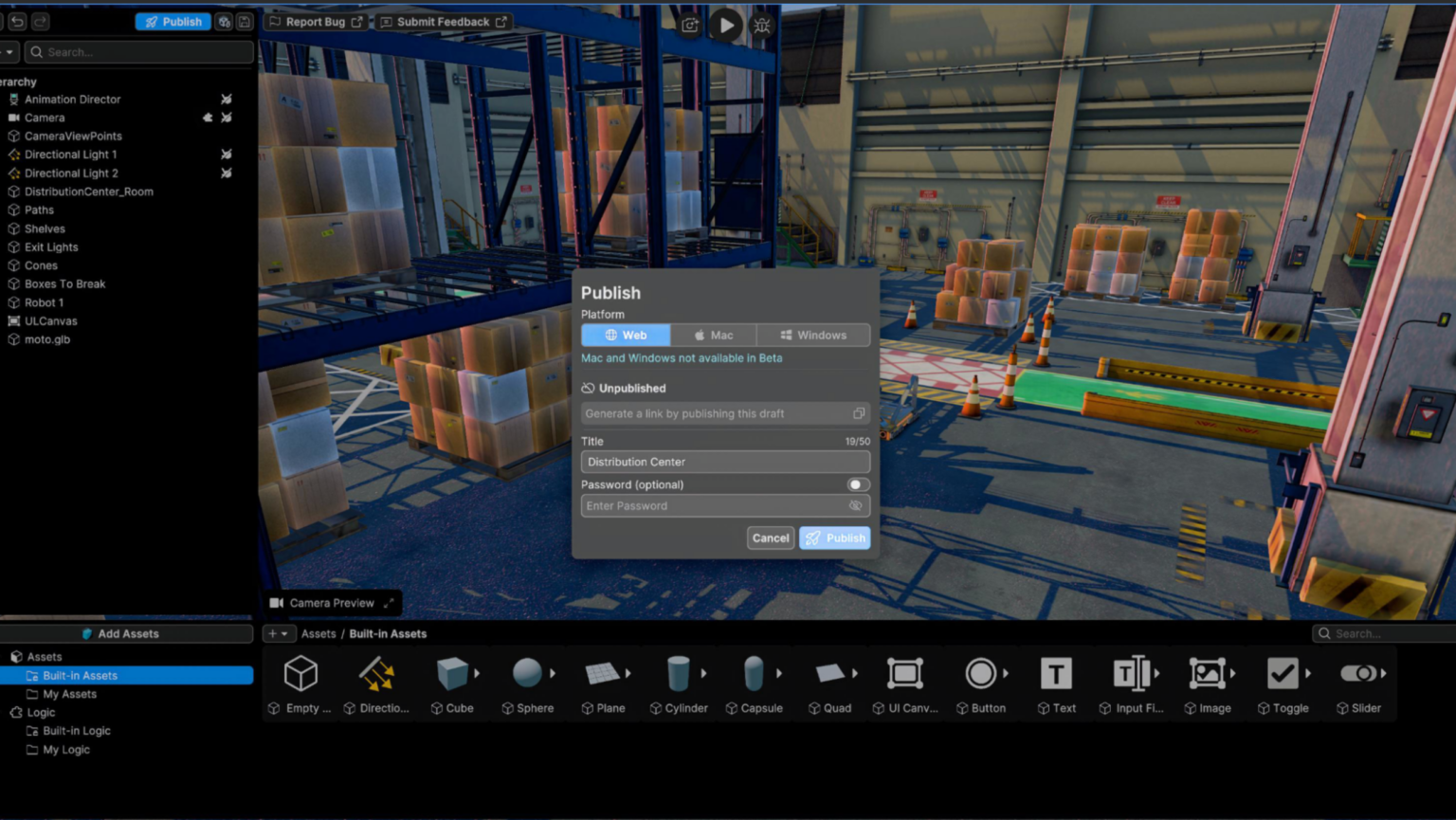 Unity Studio Produktdemos