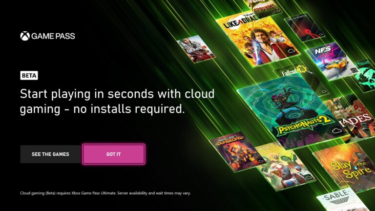 Xbox Cloud Gaming startet auf Xbox Series X, Series S und Xbox One