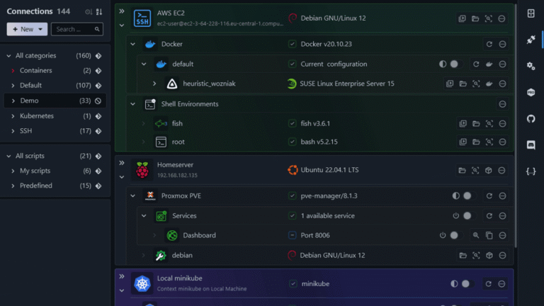 XPipe 1.6.0 Verwaltungsoberfläche für Container und virtuelle Maschinen