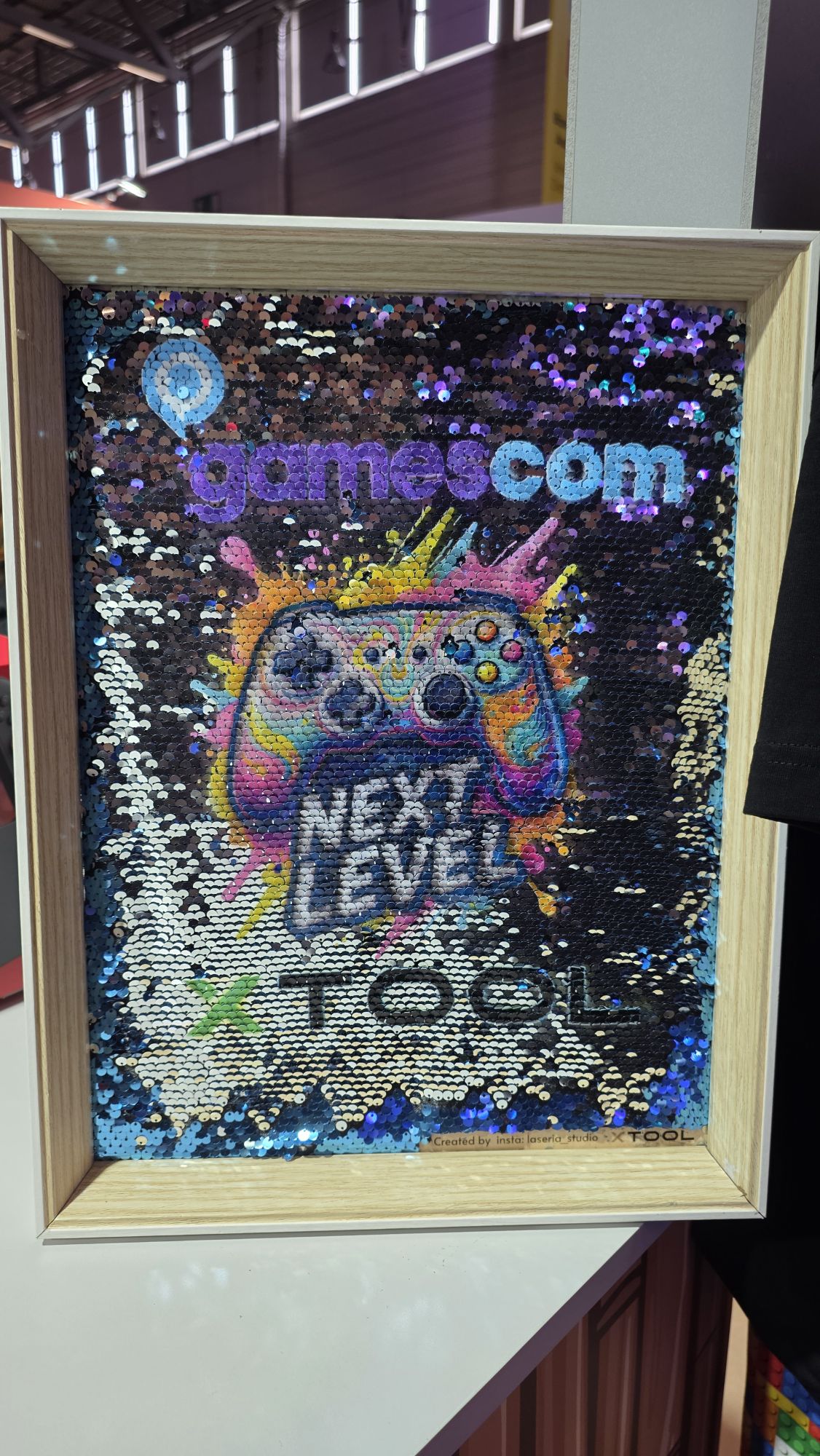 xTool: gamescom-Motiv als bearbeitetes Kunstwerk