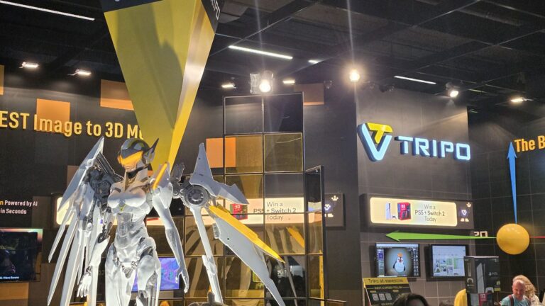 Tripo3D.ai: Image-to-3D-Demonstration am gamescom-Stand