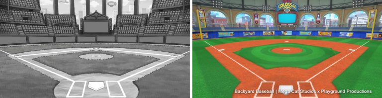 Backyard Baseball als 3D-Spielwelt von Mega Cat Studios