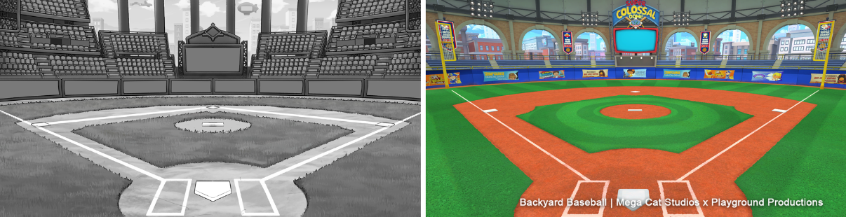 Backyard Baseball als 3D-Spielwelt von Mega Cat Studios