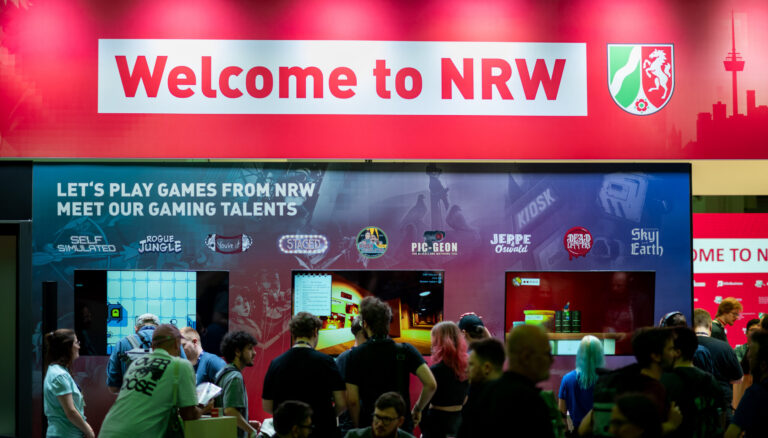 Gaming Area am NRW-Stand der gamescom