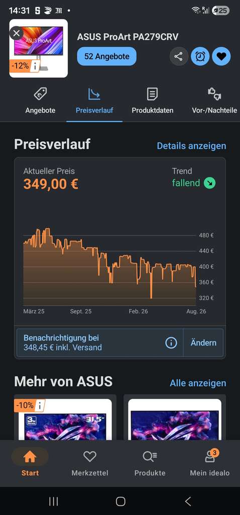 ASUS ProArt PA279CRV: 27-Zoll-4K-Monitor für 282 Euro bei Amazon