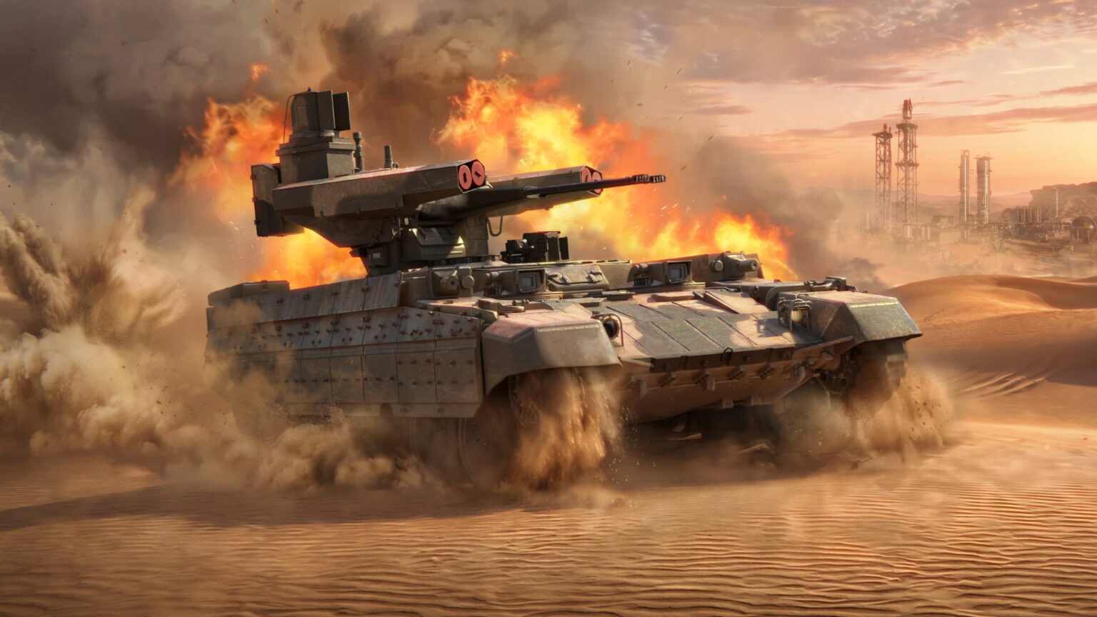 Armored Warfare Fahrzeug im Gefecht
