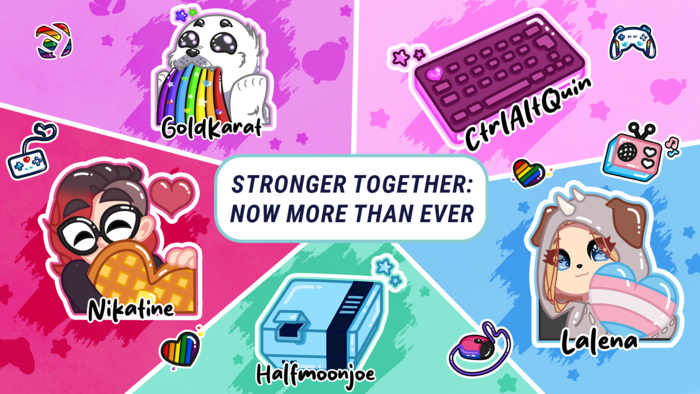 Keyvisual der astragon Pride-Month-Kampagne Stronger Together: Now More Than Ever - Bild: astragon Entertainment