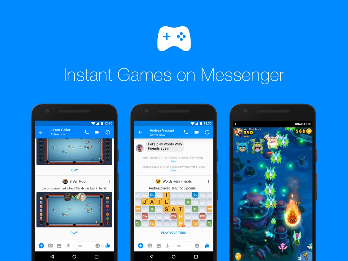 Facebook Instant Games mit Game Bots und neuen Spielfunktionen