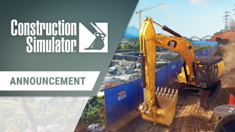 Construction Simulator mit Bagger auf einer Baustelle